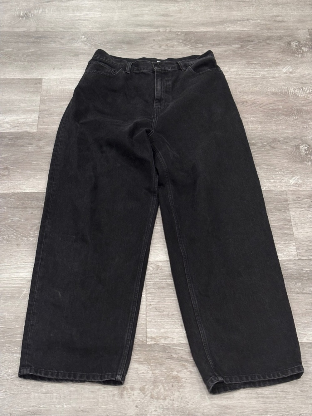 Carhartt WIP Jeans L Vintage Black Denim Loose Fit Brandon Wide Leg Baggy Pants